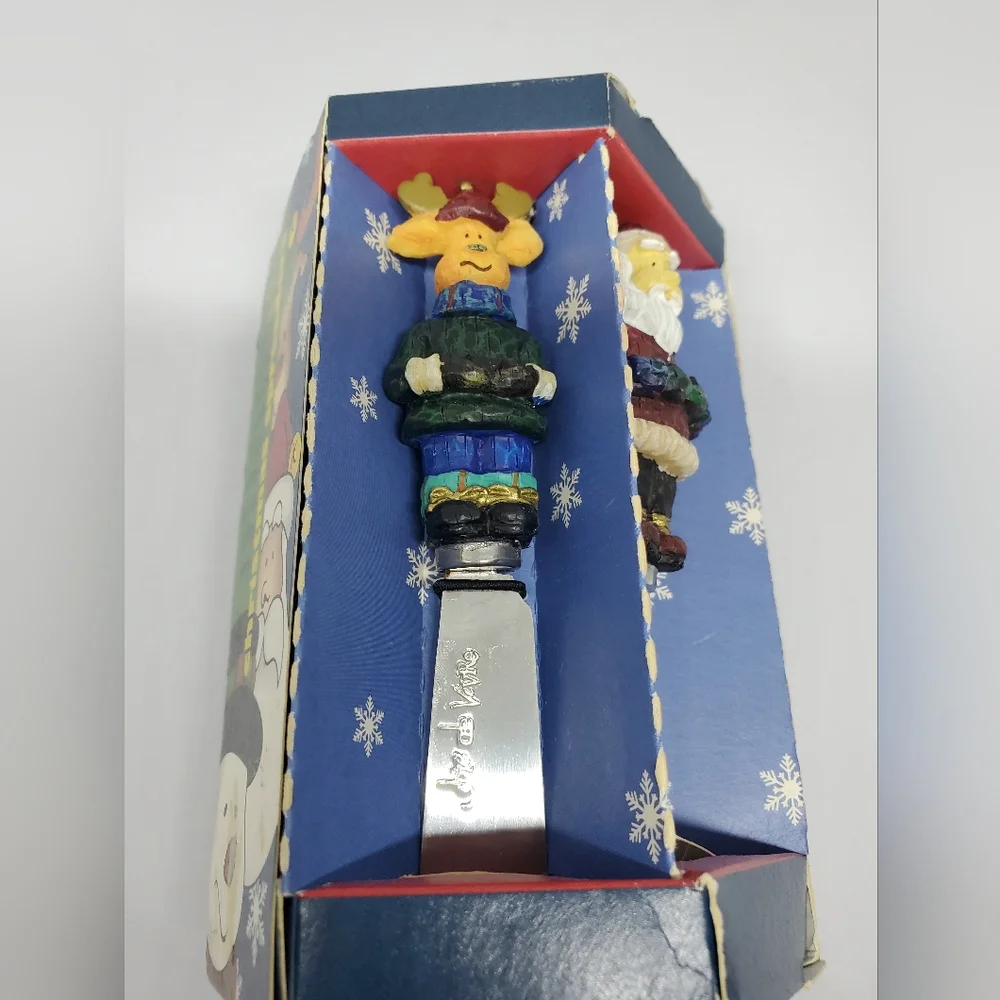 Vintage Joie De Vivre 4pc Resin Holiday Spreaders Cheese Dip Butter ~ Pre-Owned